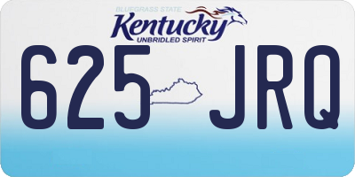 KY license plate 625JRQ
