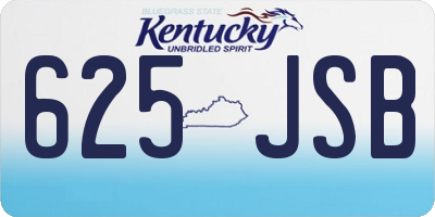 KY license plate 625JSB