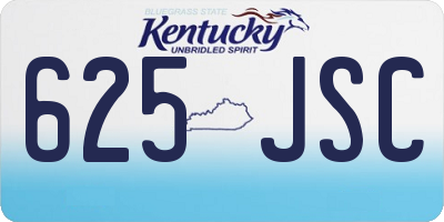 KY license plate 625JSC