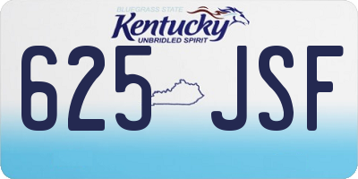 KY license plate 625JSF