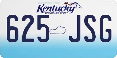 KY license plate 625JSG