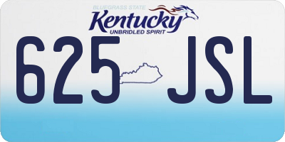 KY license plate 625JSL