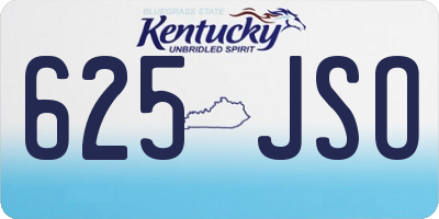 KY license plate 625JSO