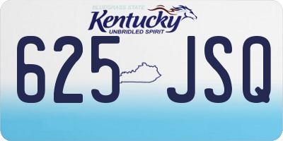 KY license plate 625JSQ