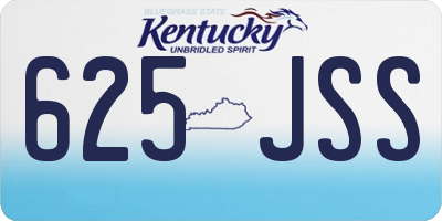 KY license plate 625JSS