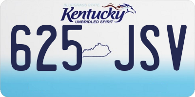 KY license plate 625JSV