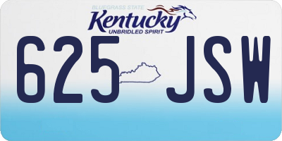 KY license plate 625JSW