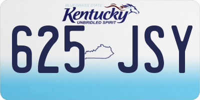 KY license plate 625JSY