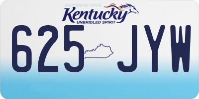 KY license plate 625JYW