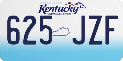 KY license plate 625JZF