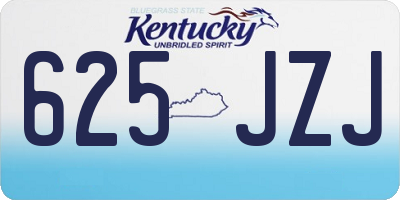 KY license plate 625JZJ