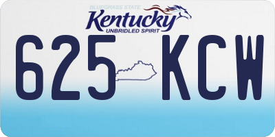 KY license plate 625KCW