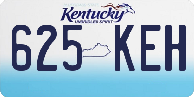 KY license plate 625KEH