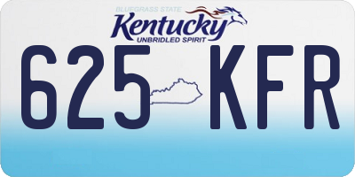 KY license plate 625KFR