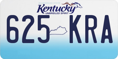 KY license plate 625KRA