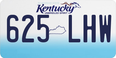KY license plate 625LHW