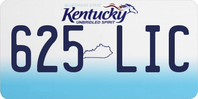 KY license plate 625LIC