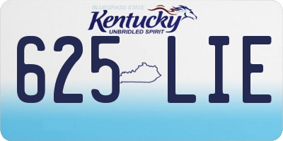 KY license plate 625LIE