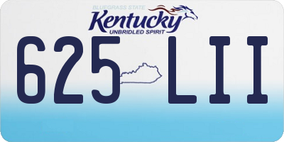 KY license plate 625LII