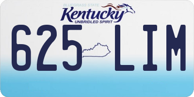 KY license plate 625LIM