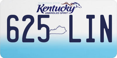 KY license plate 625LIN