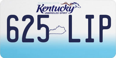 KY license plate 625LIP