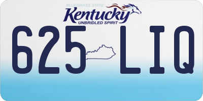 KY license plate 625LIQ