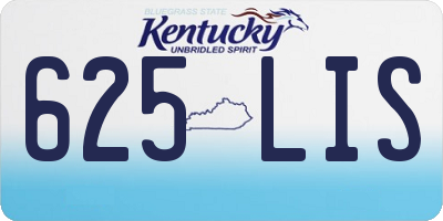 KY license plate 625LIS