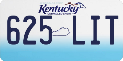 KY license plate 625LIT