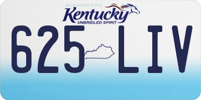 KY license plate 625LIV