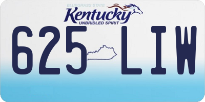 KY license plate 625LIW