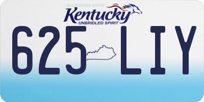 KY license plate 625LIY