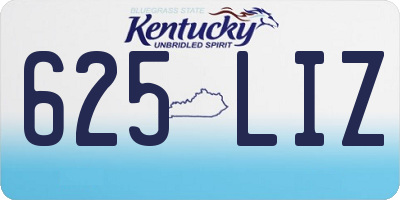 KY license plate 625LIZ
