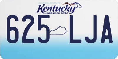 KY license plate 625LJA
