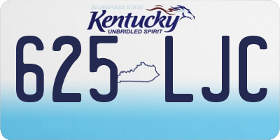 KY license plate 625LJC