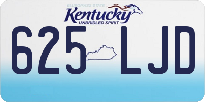 KY license plate 625LJD