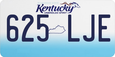 KY license plate 625LJE