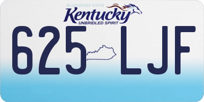 KY license plate 625LJF