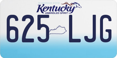 KY license plate 625LJG