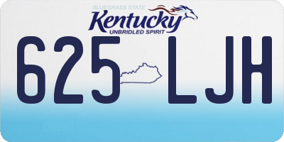 KY license plate 625LJH
