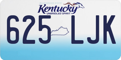 KY license plate 625LJK