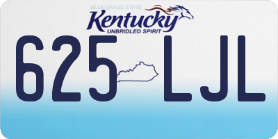 KY license plate 625LJL