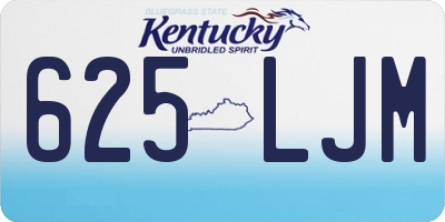 KY license plate 625LJM