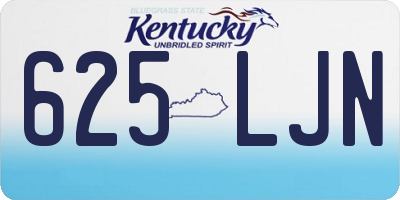 KY license plate 625LJN