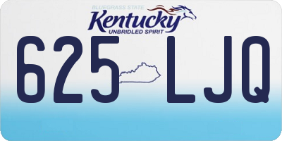 KY license plate 625LJQ