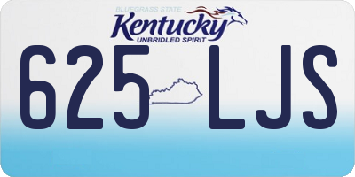 KY license plate 625LJS