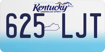KY license plate 625LJT