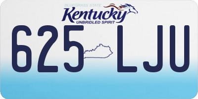 KY license plate 625LJU