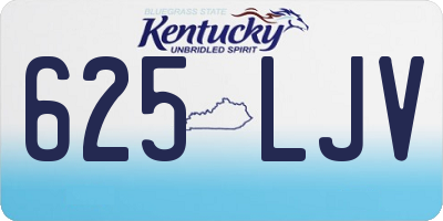 KY license plate 625LJV