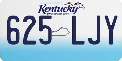 KY license plate 625LJY